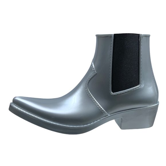 Calvin Klein Cole Metallic Rubber Ankle Boots - Picture 2 of 11